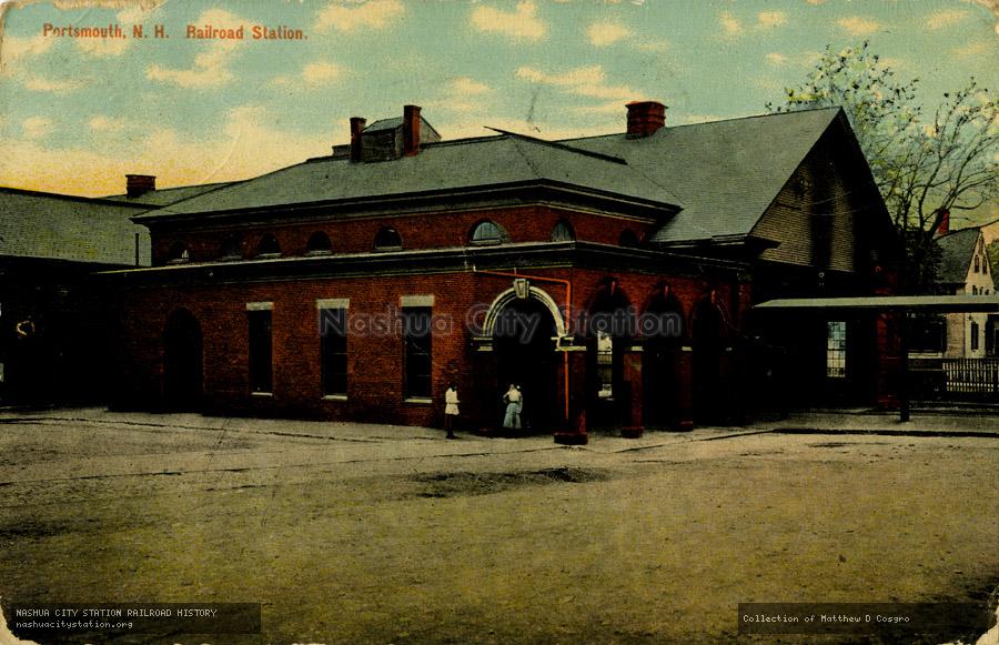 Postcard: Portsmouth, N.H. Railroad Station